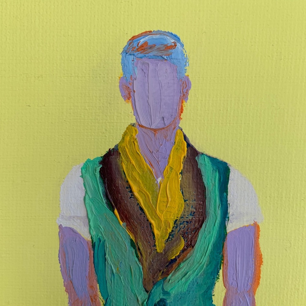 Contemporary Art Oil Painting - Yellow